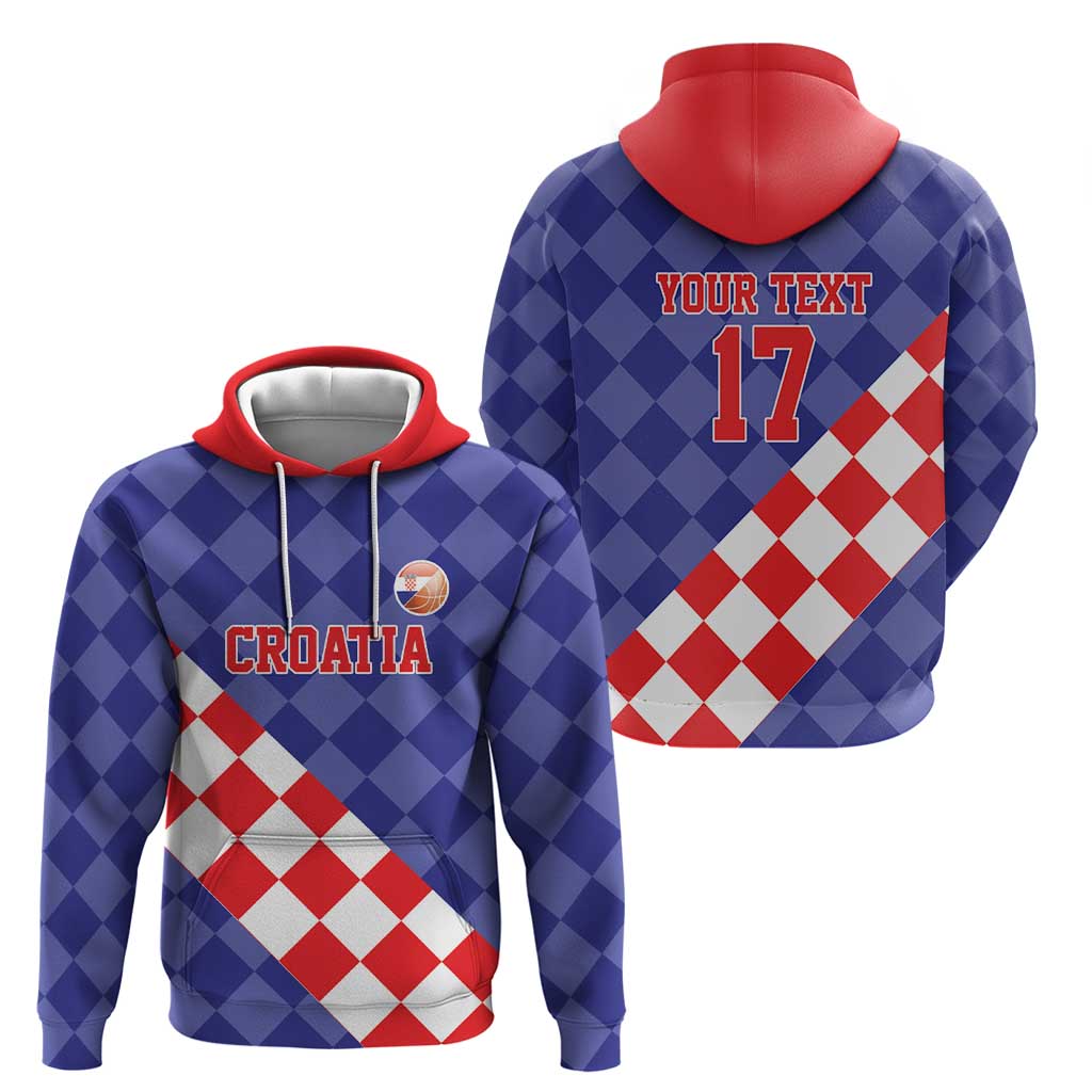 Custom Croatia Basketball Hoodie Sporty Style