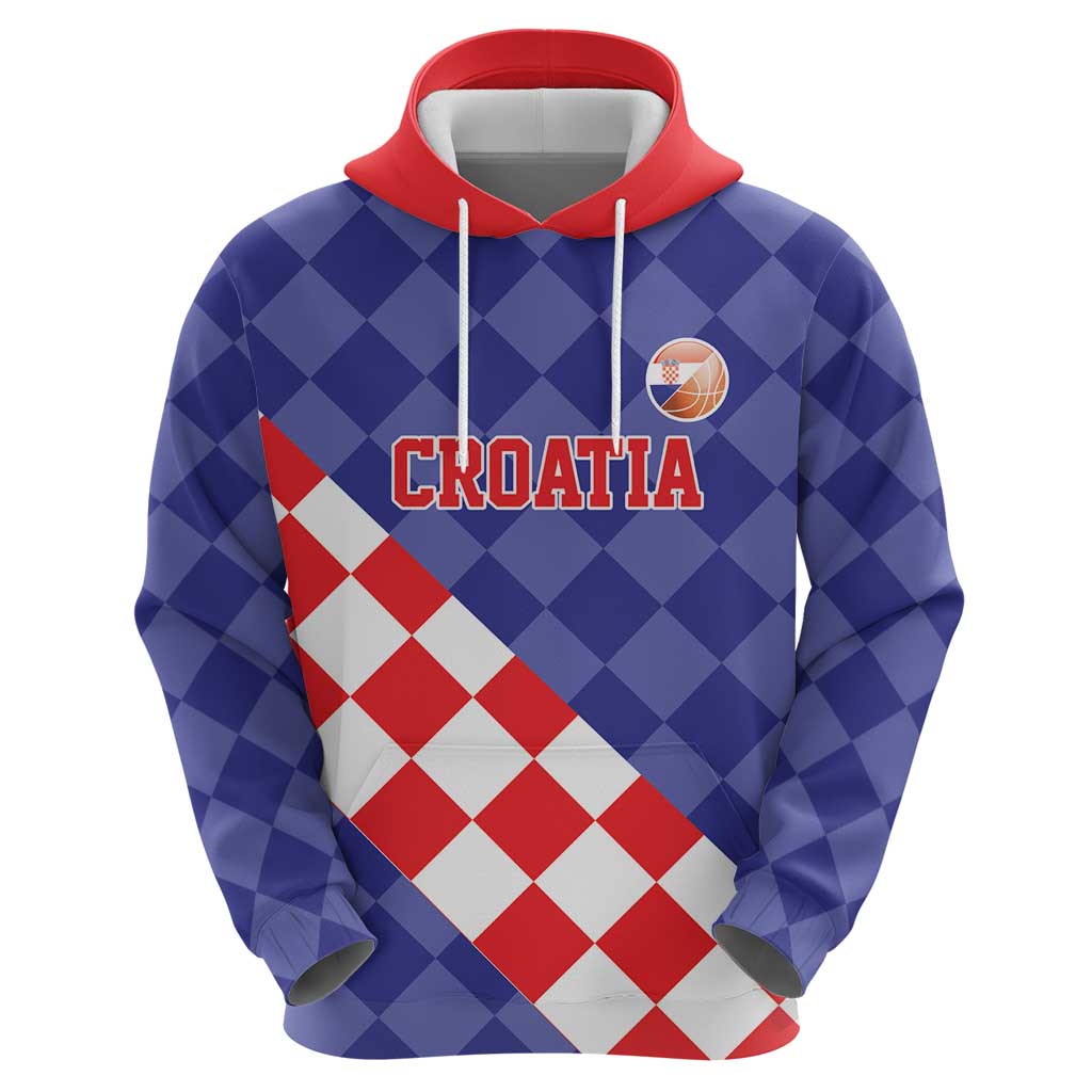 Custom Croatia Basketball Hoodie Sporty Style
