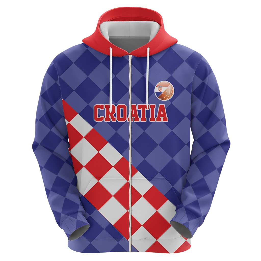 Custom Croatia Basketball Hoodie Sporty Style