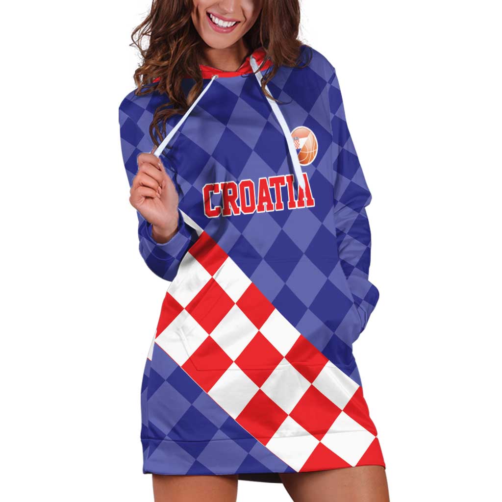 Custom Croatia Basketball Hoodie Dress Sporty Style