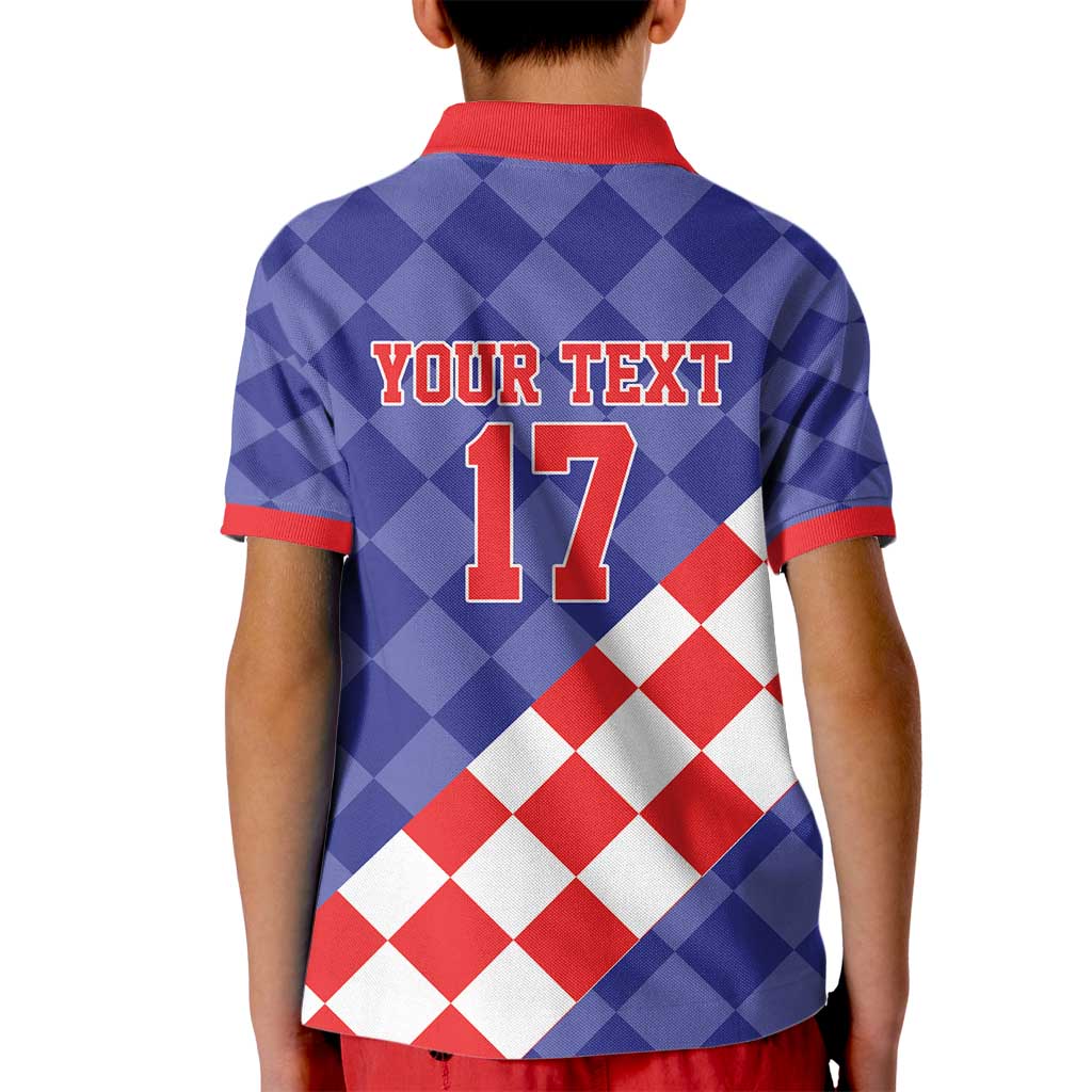 Custom Croatia Basketball Kid Polo Shirt Sporty Style