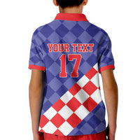 Custom Croatia Basketball Kid Polo Shirt Sporty Style