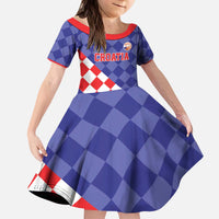 Custom Croatia Basketball Kid Short Sleeve Dress Sporty Style