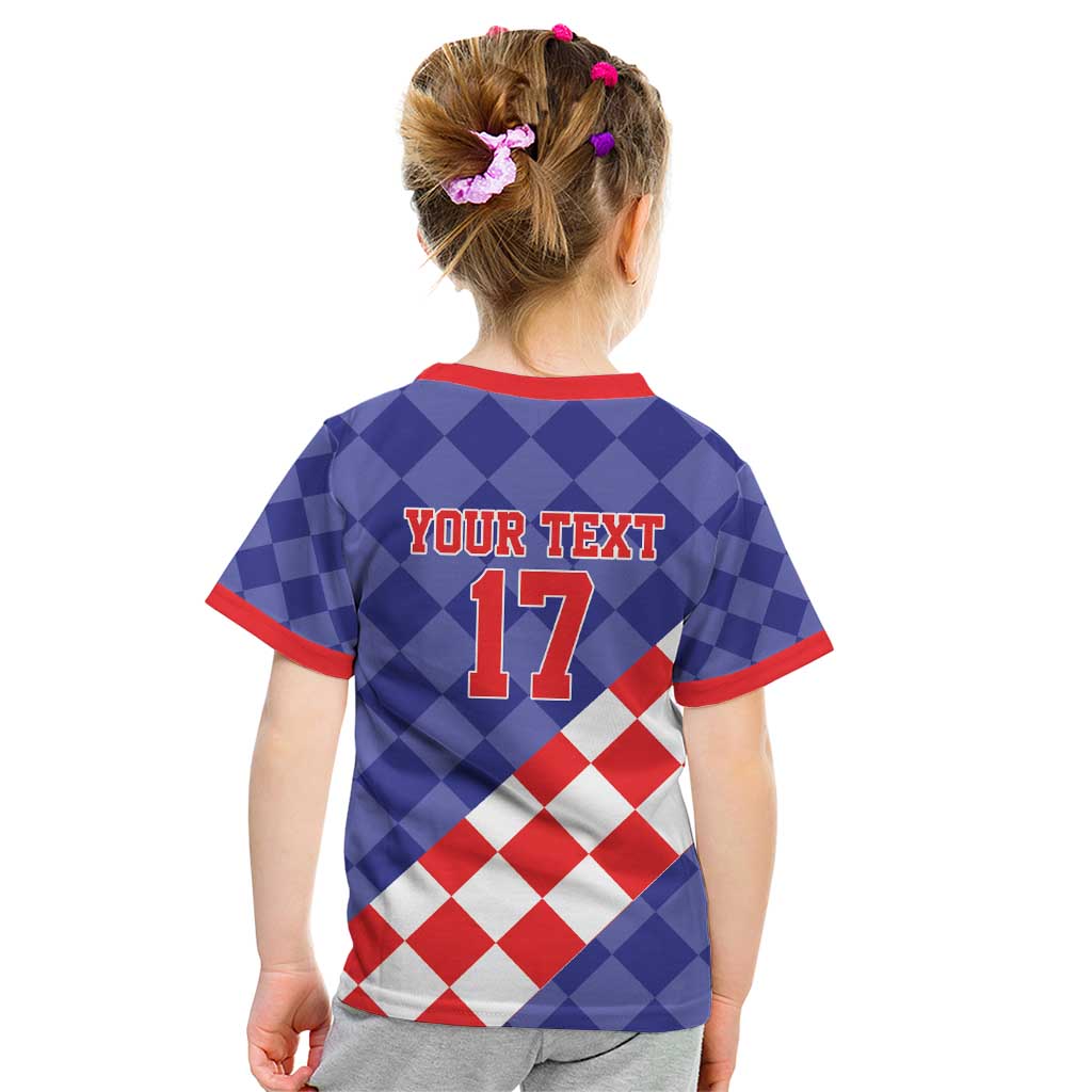 Custom Croatia Basketball Kid T Shirt Sporty Style