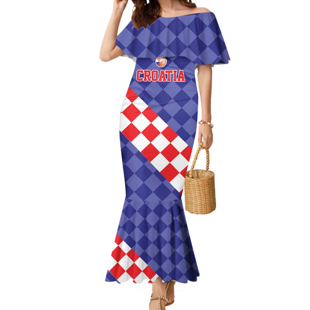 Custom Croatia Basketball Mermaid Dress Sporty Style