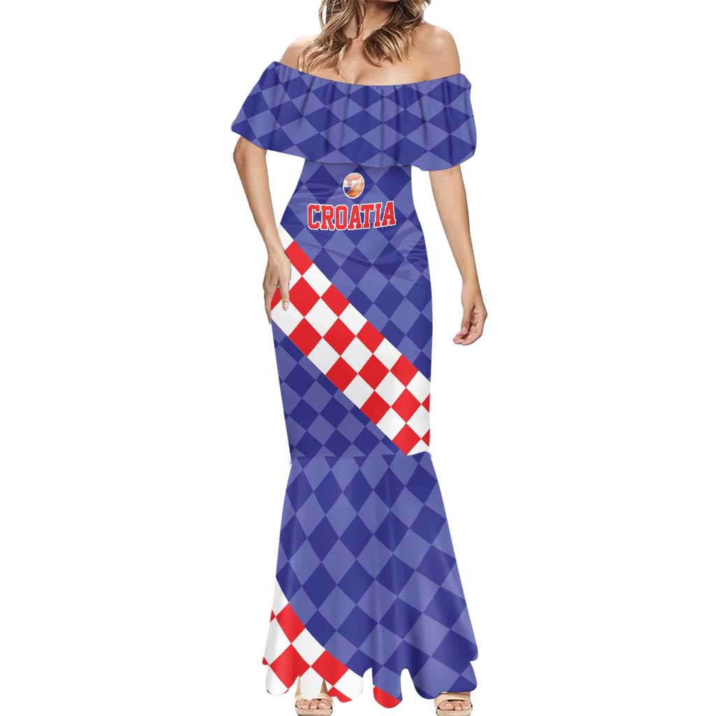 Custom Croatia Basketball Mermaid Dress Sporty Style