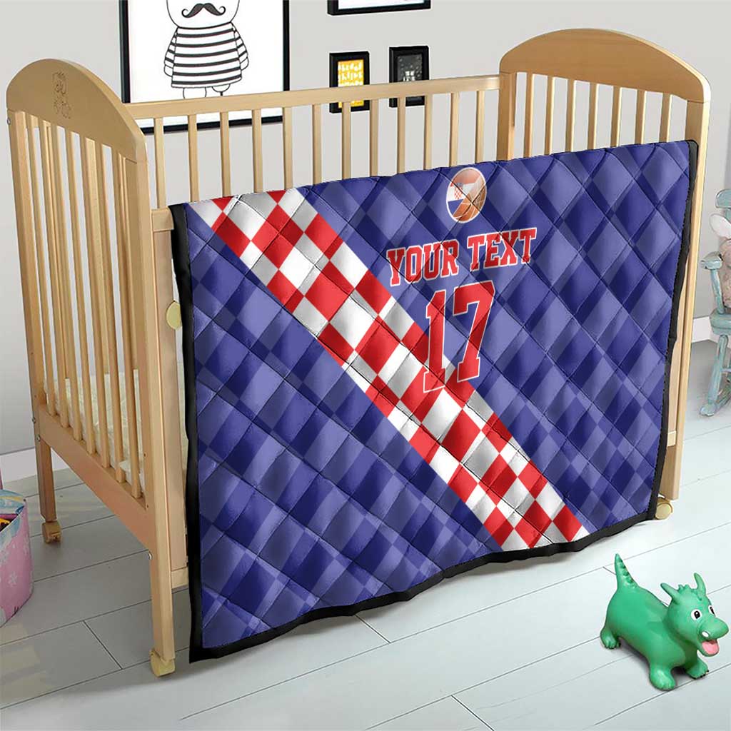 Custom Croatia Basketball Quilt Sporty Style