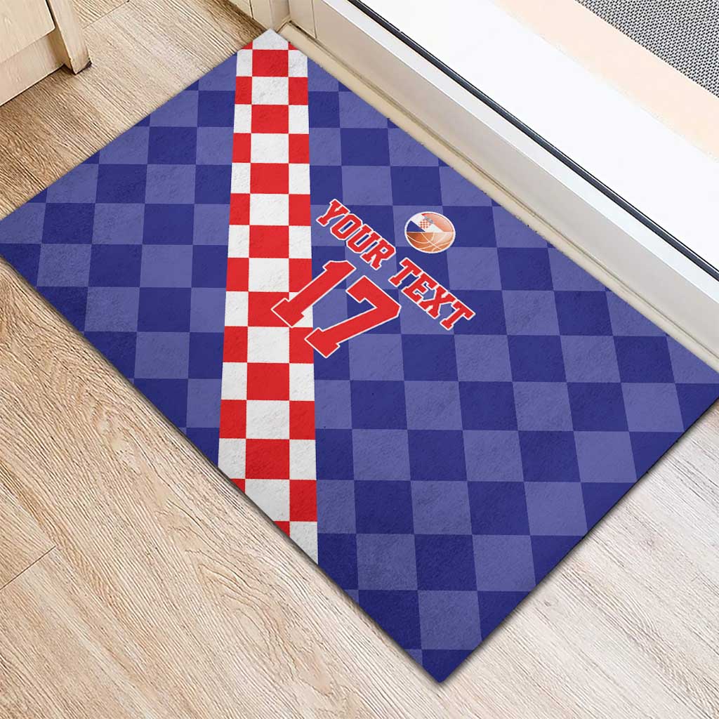 Custom Croatia Basketball Rubber Doormat Sporty Style