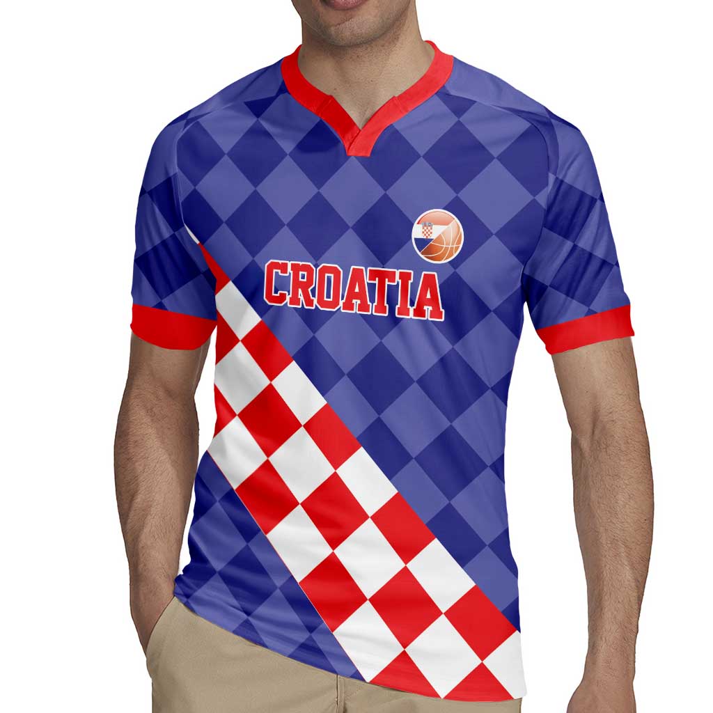 Custom Croatia Basketball Rugby Jersey Sporty Style