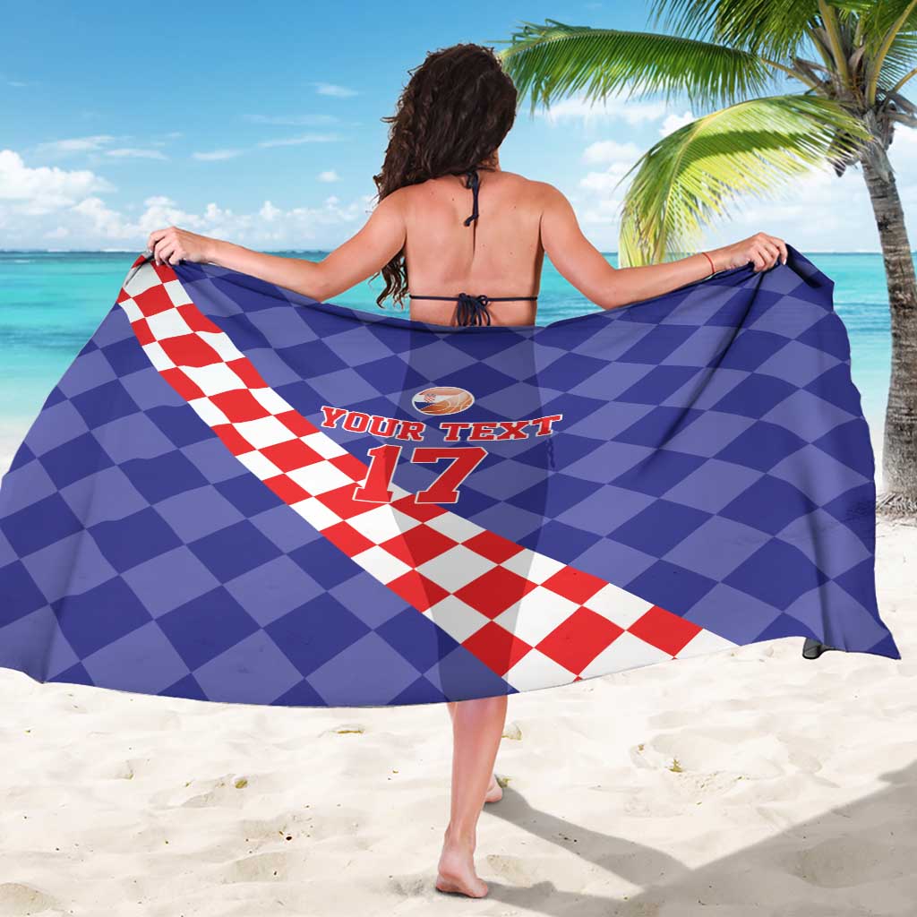 Custom Croatia Basketball Sarong Sporty Style