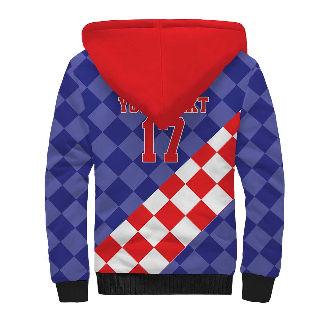 Custom Croatia Basketball Sherpa Hoodie Sporty Style