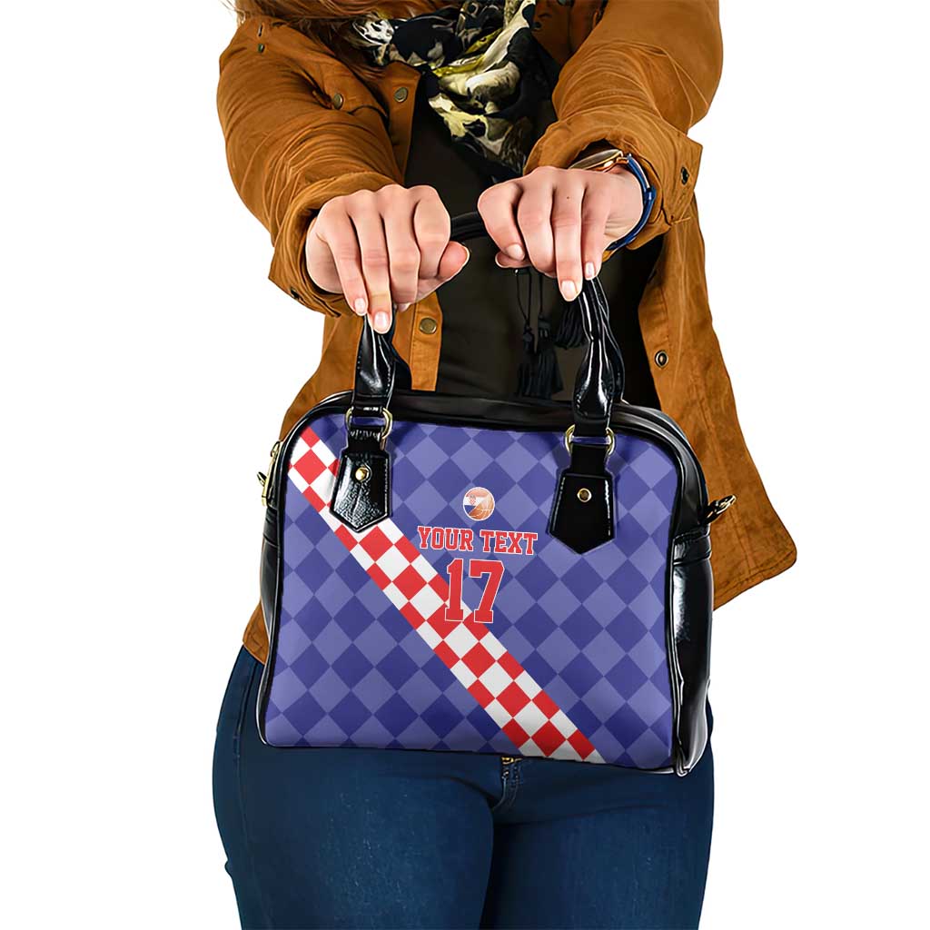 Custom Croatia Basketball Shoulder Handbag Sporty Style