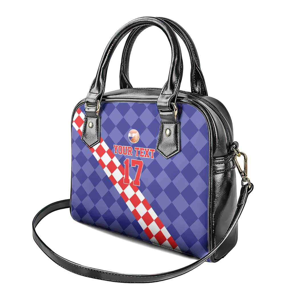 Custom Croatia Basketball Shoulder Handbag Sporty Style