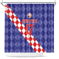 Custom Croatia Basketball Shower Curtain Sporty Style