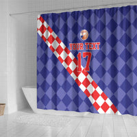Custom Croatia Basketball Shower Curtain Sporty Style