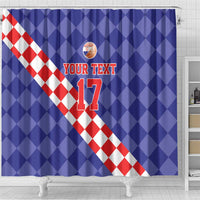 Custom Croatia Basketball Shower Curtain Sporty Style