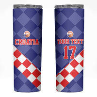 Custom Croatia Basketball Skinny Tumbler Sporty Style