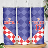 Custom Croatia Basketball Skinny Tumbler Sporty Style
