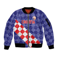 Custom Croatia Basketball Sleeve Zip Bomber Jacket Sporty Style