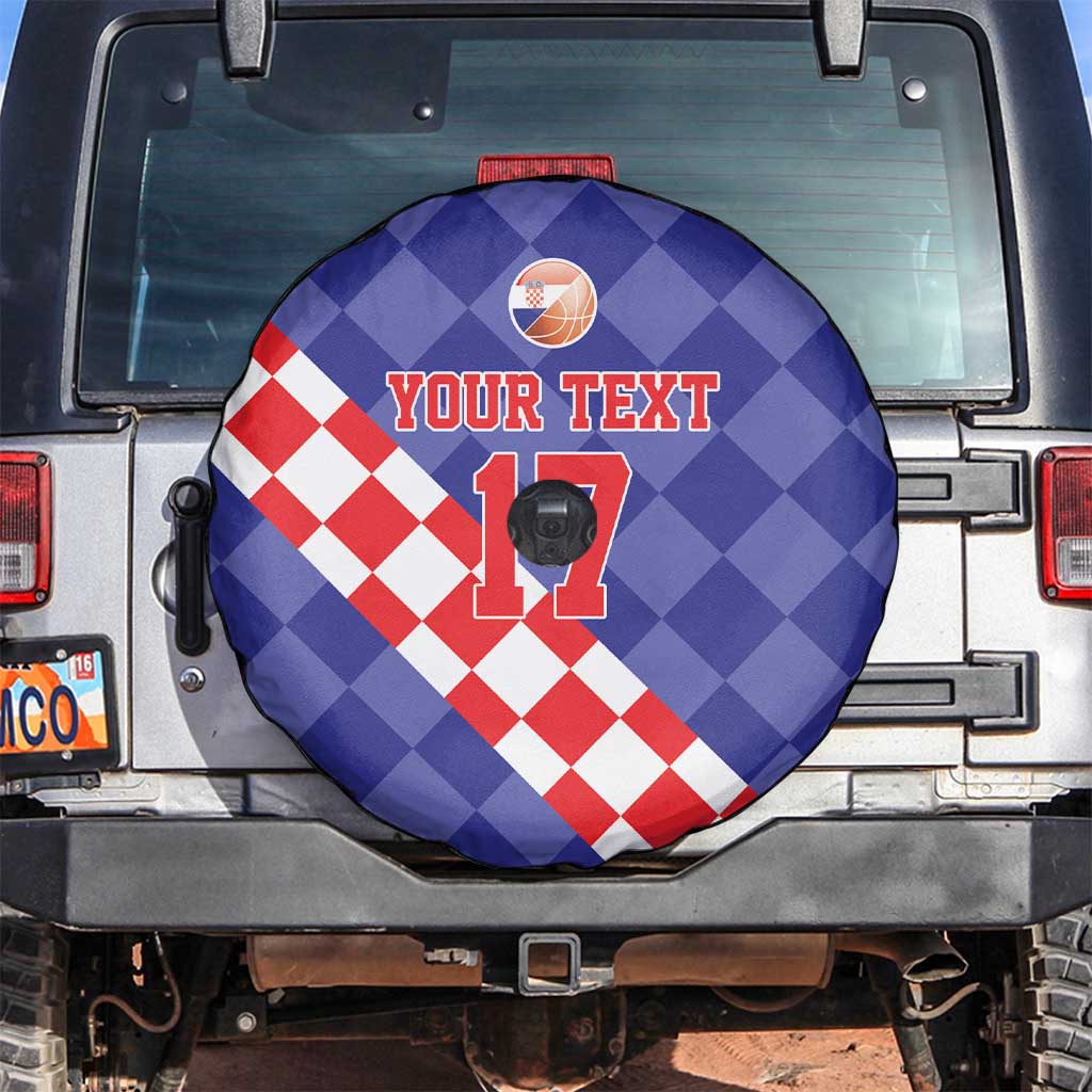 Custom Croatia Basketball Spare Tire Cover Sporty Style