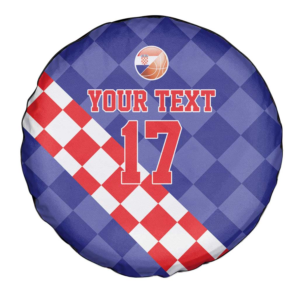 Custom Croatia Basketball Spare Tire Cover Sporty Style