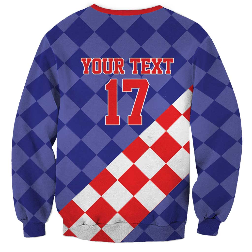 Custom Croatia Basketball Sweatshirt Sporty Style