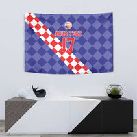 Custom Croatia Basketball Tapestry Sporty Style