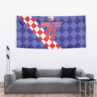 Custom Croatia Basketball Tapestry Sporty Style