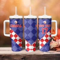 Custom Croatia Basketball Tumbler With Handle Sporty Style