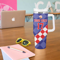 Custom Croatia Basketball Tumbler With Handle Sporty Style