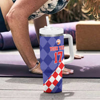 Custom Croatia Basketball Tumbler With Handle Sporty Style