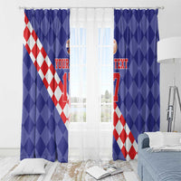 Custom Croatia Basketball Window Curtain Sporty Style