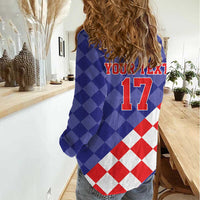Custom Croatia Basketball Women Casual Shirt Sporty Style
