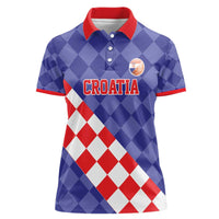 Custom Croatia Basketball Women Polo Shirt Sporty Style