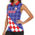 Custom Croatia Basketball Women Sleeveless Polo Shirt Sporty Style