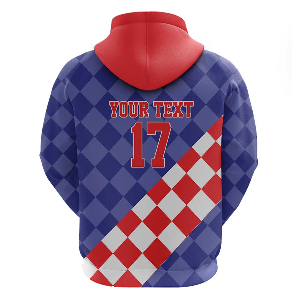 Custom Croatia Basketball Zip Hoodie Sporty Style