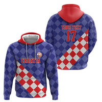 Custom Croatia Basketball Zip Hoodie Sporty Style