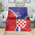Personalized Croatia Coat of Arms Blanket Checkerboard Style