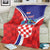Personalized Croatia Coat of Arms Blanket Checkerboard Style