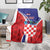 Personalized Croatia Coat of Arms Blanket Checkerboard Style