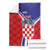 Personalized Croatia Coat of Arms Blanket Checkerboard Style