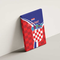 Personalized Croatia Coat of Arms Canvas Wall Art Checkerboard Style