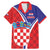 Personalized Croatia Coat of Arms Family Matching Mermaid Dress and Hawaiian Shirt Checkerboard Style