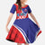 Personalized Croatia Coat of Arms Family Matching Off Shoulder Maxi Dress and Hawaiian Shirt Checkerboard Style