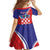 Personalized Croatia Coat of Arms Family Matching Off Shoulder Maxi Dress and Hawaiian Shirt Checkerboard Style