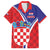 Personalized Croatia Coat of Arms Family Matching Puletasi and Hawaiian Shirt Checkerboard Style