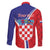 Personalized Croatia Coat of Arms Family Matching Puletasi and Hawaiian Shirt Checkerboard Style