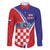 Personalized Croatia Coat of Arms Family Matching Summer Maxi Dress and Hawaiian Shirt Checkerboard Style