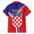 Personalized Croatia Coat of Arms Family Matching Tank Maxi Dress and Hawaiian Shirt Checkerboard Style