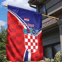 Personalized Croatia Coat of Arms Garden Flag Checkerboard Style